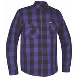 MENS BLACK AND PURPLE  Regular FLANNEL SHIRT