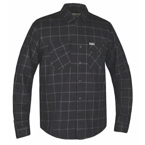 TW217.00 - MENS BLACK AND WHITE FLANNEL SHIRT