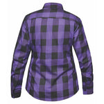 TW255.17 - Ladies Black and Purple Flannel Shirt