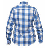 Blue and White Regular Flannel Shirt