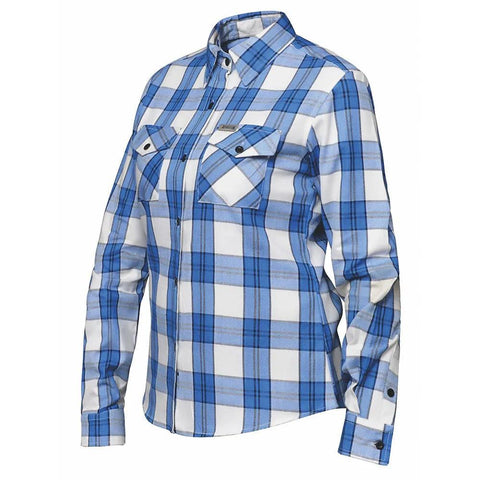 Blue and White Regular Flannel Shirt