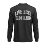Live Free Ride Hard - Men's Long Sleeve Biker Tee