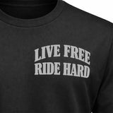 Live Free Ride Hard - Men's Long Sleeve Biker Tee