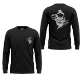 Men's Long Sleeve T-Shirt with Skull Graphic Print
