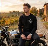 Men's Long Sleeve T-Shirt with Skull Graphic Print