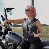 Lilly - Women's Motorcycle Leather Vest