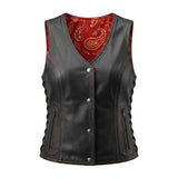 Ember - Women's Motorcycle Leather Vest