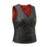 Ember - Women's Motorcycle Leather Vest