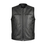 Blackout - Men's Motorcycle Leather Vest