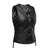 Annette - Women's Motorcycle Leather Vest