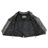 Bessie - Women's lambskin Leather Motorcycle Vest