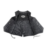 Beth - Women's Premium Lambskin Leather Motorcycle Vest