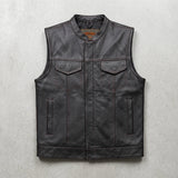 Clubman - Men's SOA Club Style leather Motorcycle Vest
