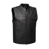 Clubman - Men's SOA Club Style leather Motorcycle Vest