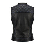 Mauve - Women's SOA Club Style leather Motorcycle Vest