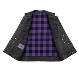 Mauve - Women's SOA Club Style leather Motorcycle Vest