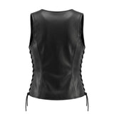 Mesa - Women's Naked Goatskin Leather Motorcycle Vest