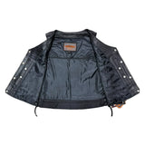 Mesa - Women's Naked Goatskin Leather Motorcycle Vest