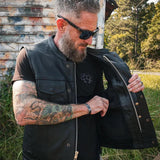 Iron Rider - Men's SOA Club Style Leather Motorcycle Vest