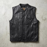 Iron Rider - Men's SOA Club Style Leather Motorcycle Vest