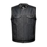 Lawless – Men’s Denim and Leather Club Vest