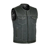 Lawless – Men’s Denim and Leather Club Vest