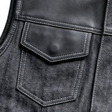 Lawless – Men’s Denim and Leather Club Vest
