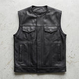 Lowcut - Mens Short Leather Club Vest