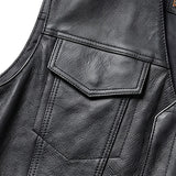 Red river - Men's Premium Leather Motorcycle Vest