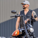 Red river - Men's Premium Leather Motorcycle Vest