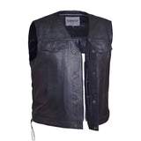 Red river - Men's Premium Leather Motorcycle Vest