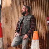 Spearfish - Men's Club Style Leather Motorcycle Vest (Brown)
