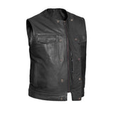 Runner - Men's SOA Club Style Leather Motorcycle Vest