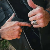 Runner - Men's SOA Club Style Leather Motorcycle Vest