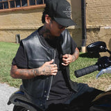 Runner - Men's SOA Club Style Leather Motorcycle Vest
