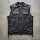 Rushmore - Men's SOA Club Style Leather Motorcycle Vest