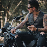 Santa Fe - Men's Premium Leather Motorcycle Vest