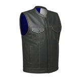 Texan - Men's Texas Flag Club Style Leather Motorcycle Vest