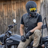 Texan - Men's Texas Flag Club Style Leather Motorcycle Vest