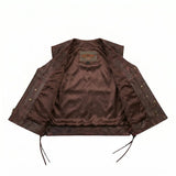 Toas - Men's Motorcycle Leather Vest (Brown)