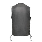 Tombstone - Men's Motorcycle Leather Vest (Gray)