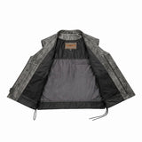 Tombstone - Men's Motorcycle Leather Vest (Gray)