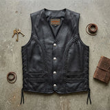Wrangler - Men's Ultra Leather Motorcycle Vest