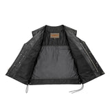 Wrangler - Men's Ultra Leather Motorcycle Vest
