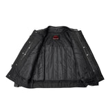 Men's Black Utility Style Motorcycle Jacket