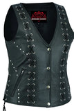 Women's Open neck Vest with Lacing Details