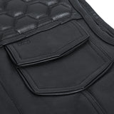 Black Horse Men's Leather Motorcycle Vest