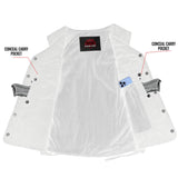 Women's Denim Longer Body ¾ Vest - Side Laces