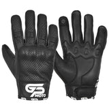 Air Flow Short Motorbike Gloves Leather (Hidden Knuckle)