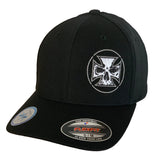 Black "Never Fade" White Maltese Cross Hat